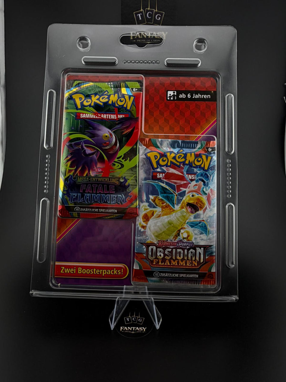 Pokémon 2-Booster Blister – Fatale Flammen & Obsidian Flammen