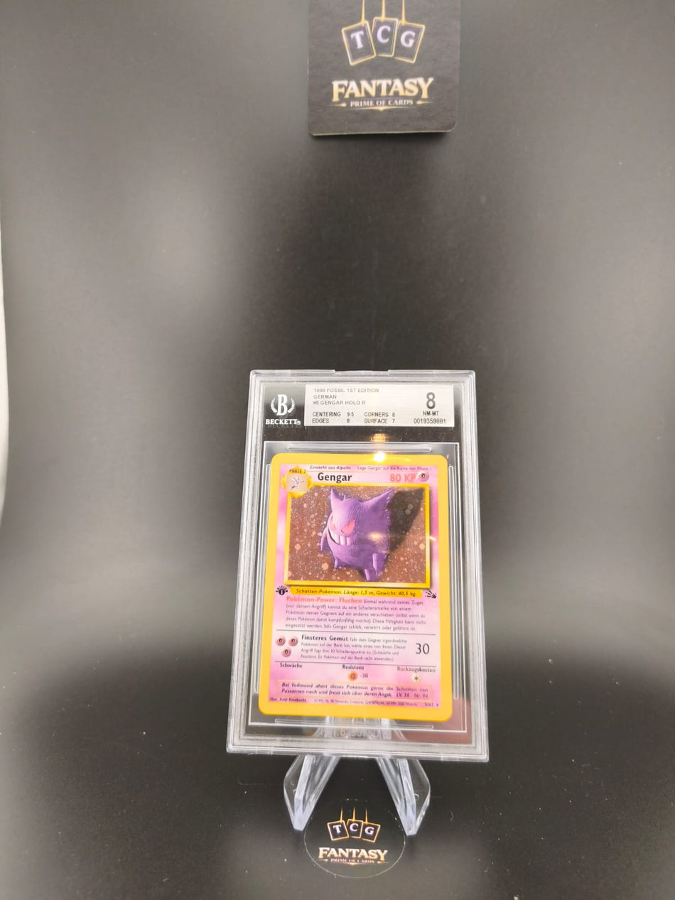 Pokémon Karte – Gengar Holo (1999 Fossil, Deutsch) – BGS 8