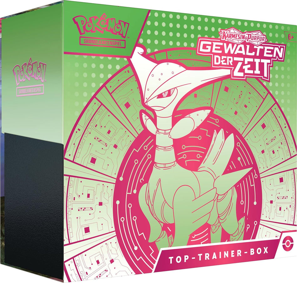 Pokémon Karmesin & Purpur – Gewalten der Zeit Top Trainer Box (Eisenblatt Design)