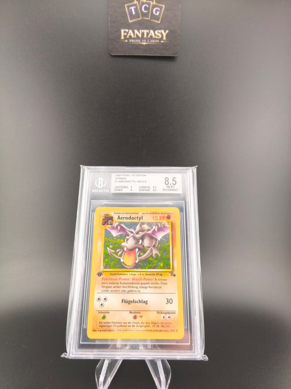 Pokémon Aerodactyl Holo – Fossil 1st Edition (German) BGS 8.5